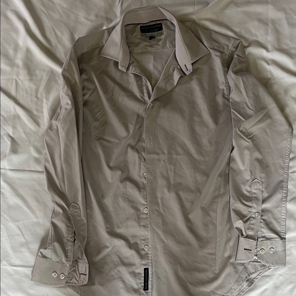 Report Collection Men's Dress Shirt — Light Taupe